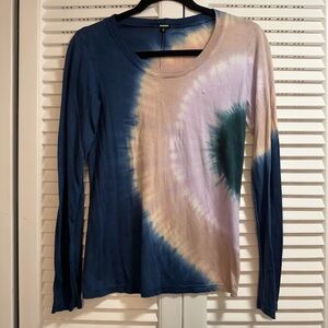 Monrow Spiral Tie-Dye Long Sleeve Top